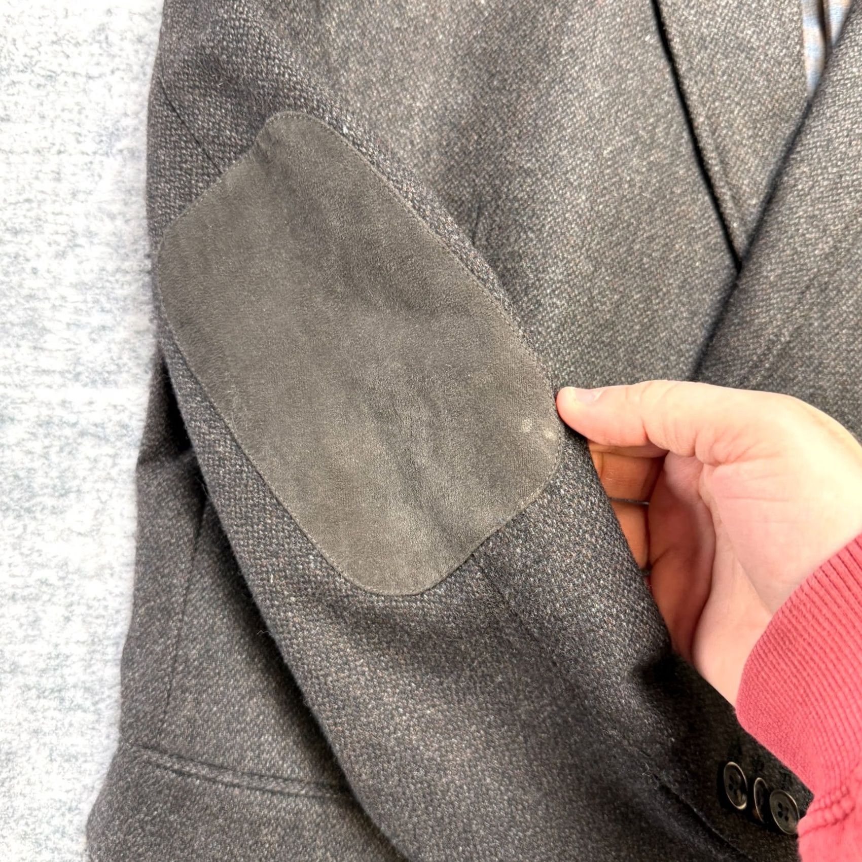 Joseph Abboud Joseph Abboud Blazer Jacket Men 2XL Brown Double-Breasted Sport Coat Elbow Patch Jacket Front Button Style: Two-Button Peak Lapel Solid Polyester Wool Size 48R - 6 Thumbnail