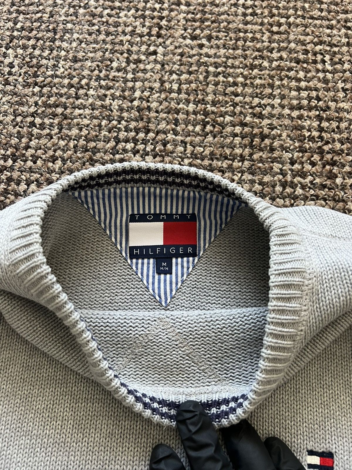 Tommy Hilfiger Vintage 90s Tommy Hilfiger Sweatshirt Grey Size US M / EU 48-50 / 2 - 7 Thumbnail