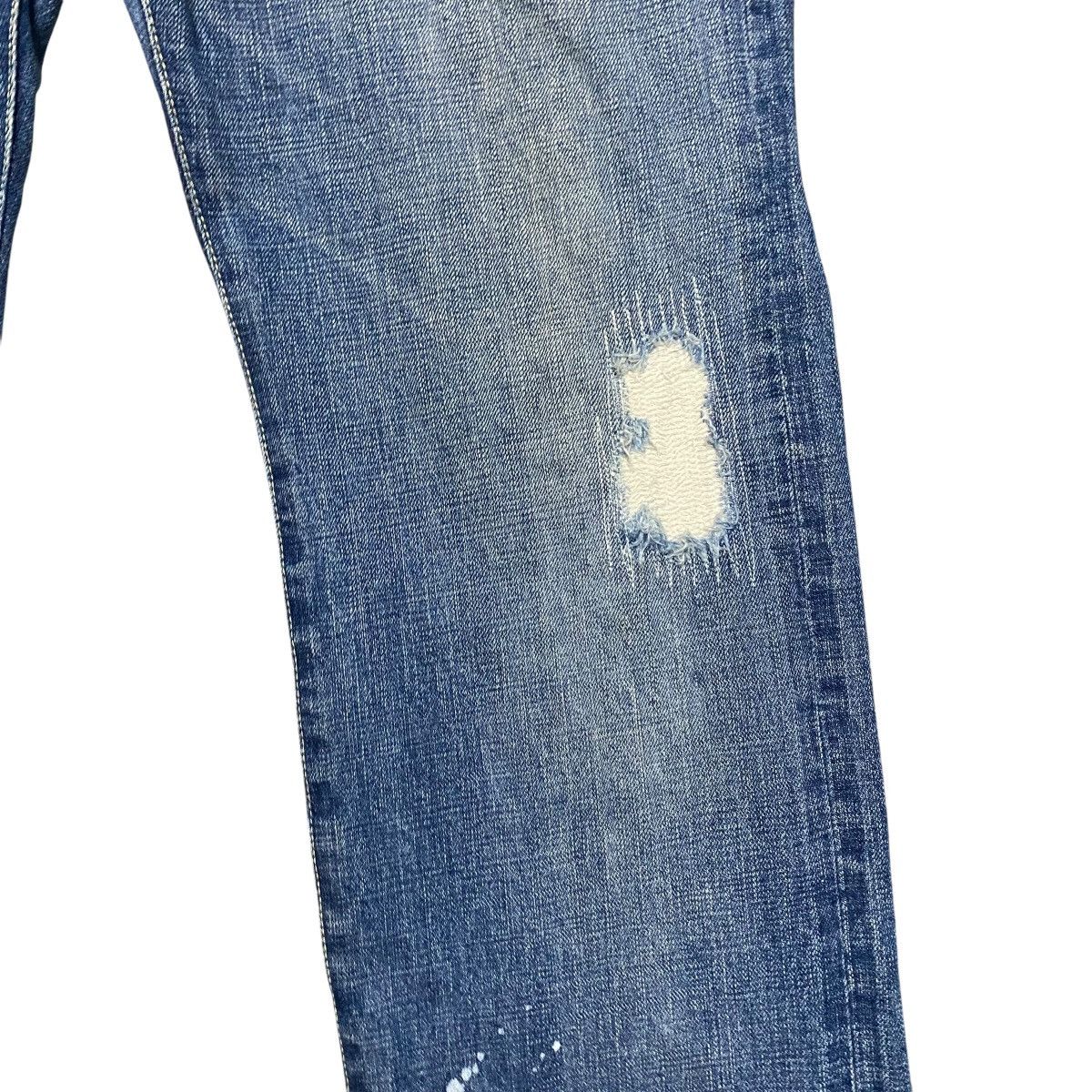 Japanese Brand GLOBAL WALK Distressed Denim Selvedge Jeans Size US 33 - 8 Thumbnail