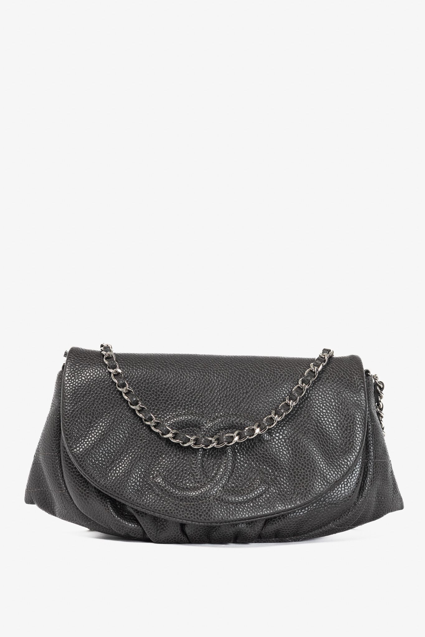 Chanel Chanel 12A Anthracite Caviar CC Half Moon WOC Size ONE SIZE - 1 Thumbnail