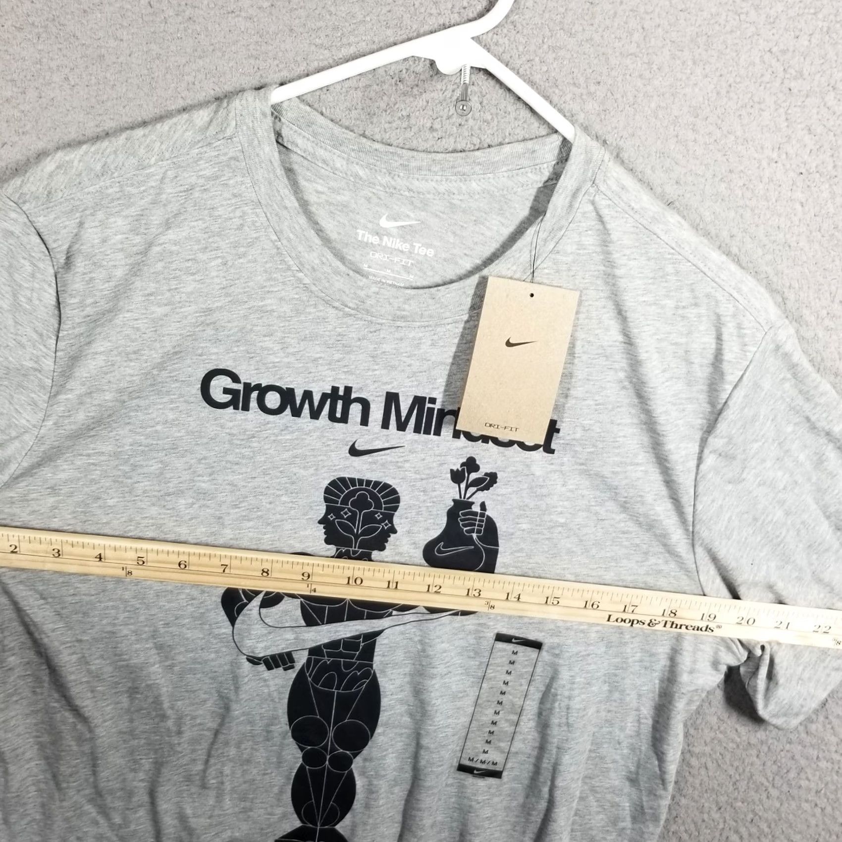 Nike Nike Dri-FIT Graphic Training T-Shirt Growth Mindset Grey Mens M Size US M / EU 48-50 / 2 - 7 Thumbnail