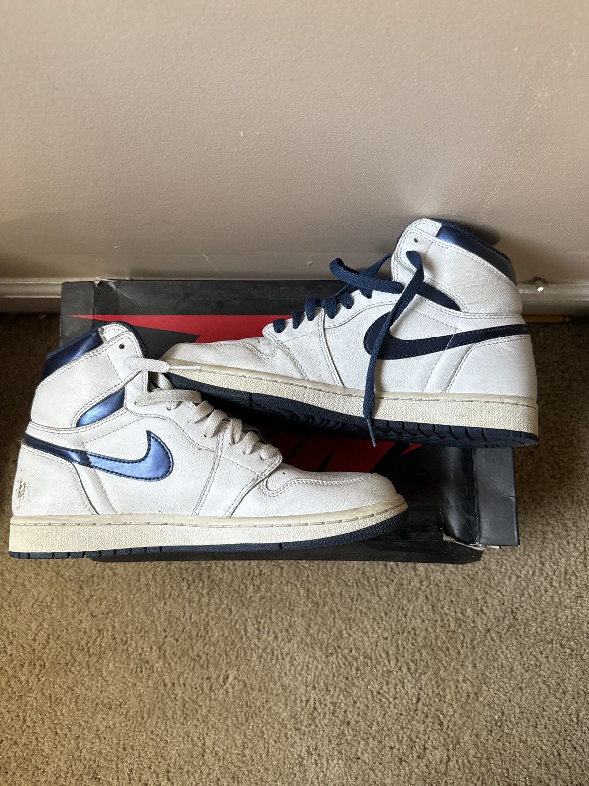 Jordan Brand × Nike Jordan 1 metallic navy Size US 9 / EU 42 - 3 Thumbnail