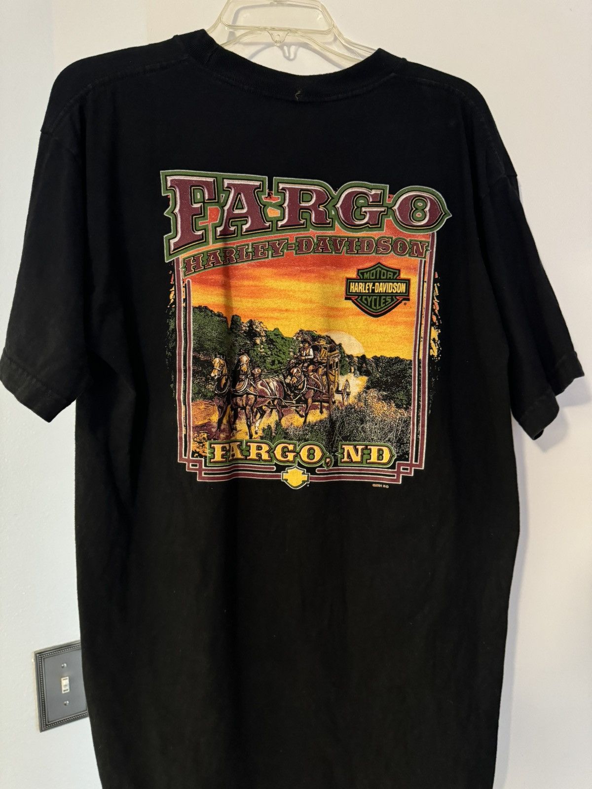 Harley Davidson × Vintage Vintage 2001 Harley Davidson ‘Fargo’ Tee Size US L / EU 52-54 / 3 - 3 Thumbnail