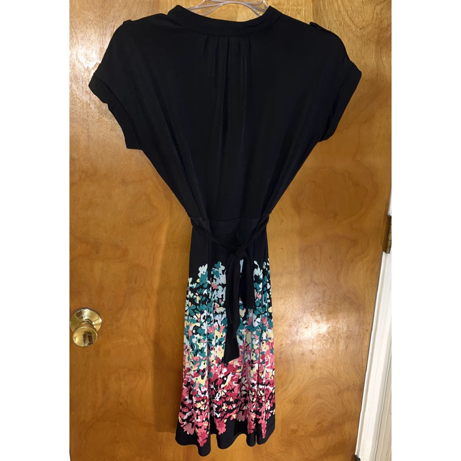 Gap GAP Multicolor Floral Tie Back Dress - Knee Length, Short Sleeve, Women’s Small Size S / US 4 / IT 40 - 7 Thumbnail