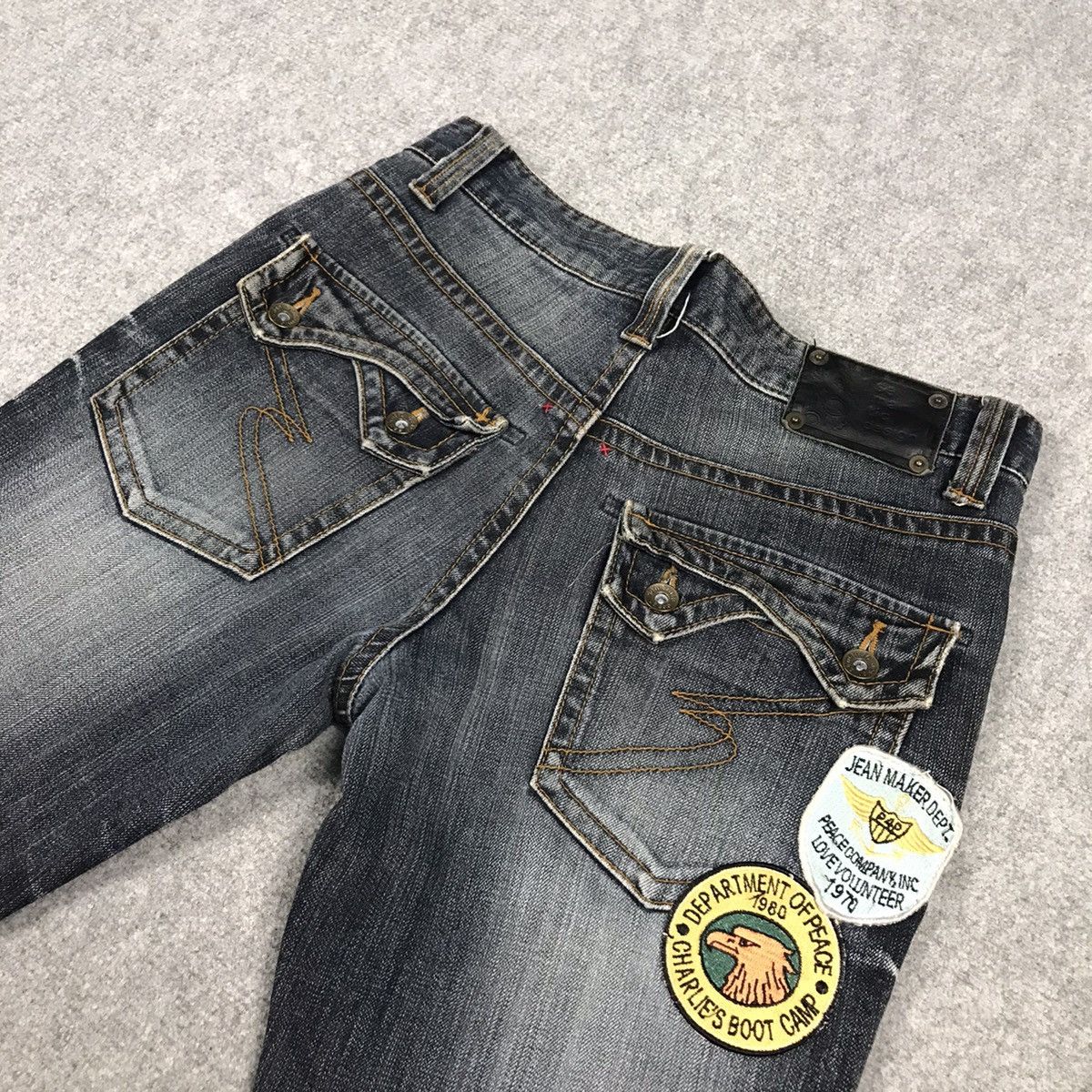 Hysteric Glamour × Japanese Brand FLARE SEMANTICDESIGN DISTRESSED DENIM BOOTCUT PANTS Size US 30 / EU 46 - 14 Thumbnail