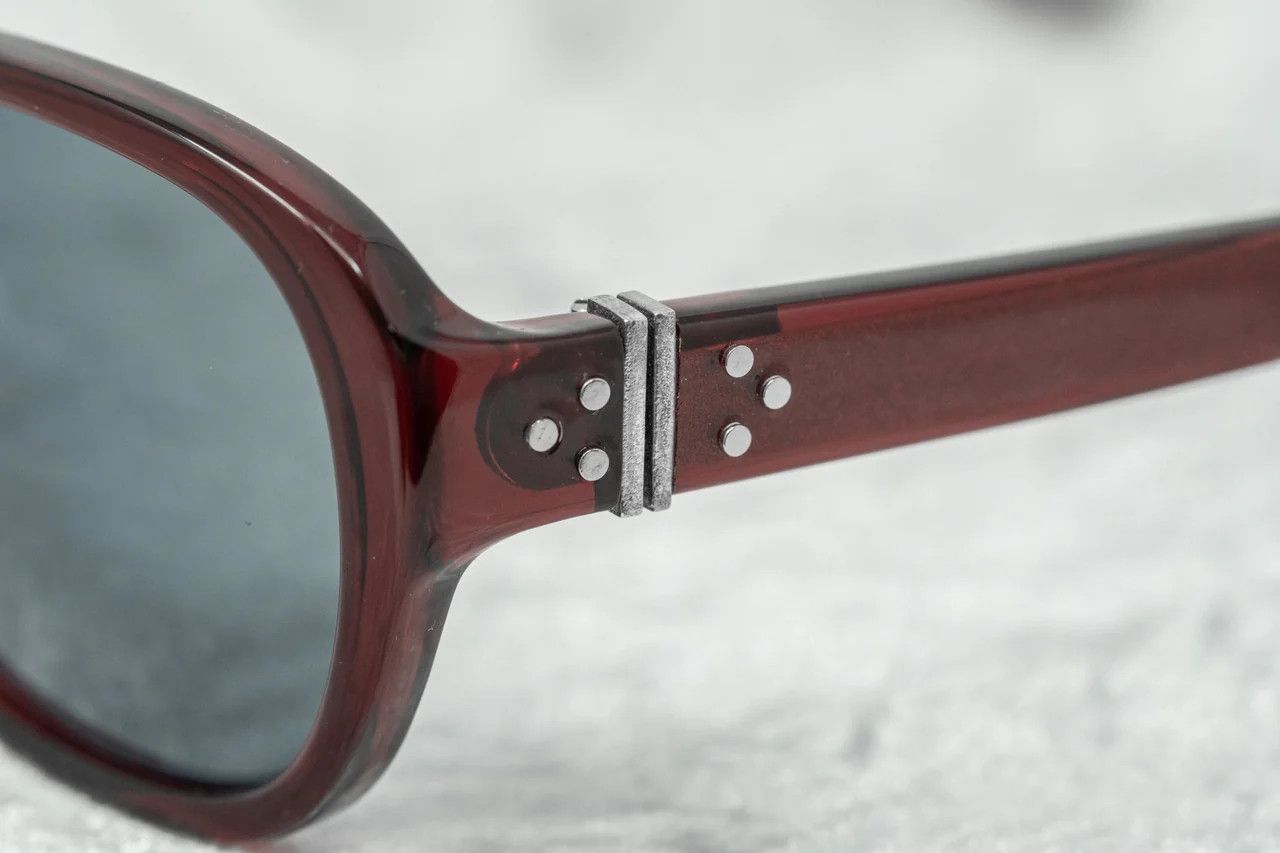 Ann Demeulemeester Ann Demeulemeester Sunglasses Oval Red Silver and Blue Size ONE SIZE - 10 Thumbnail
