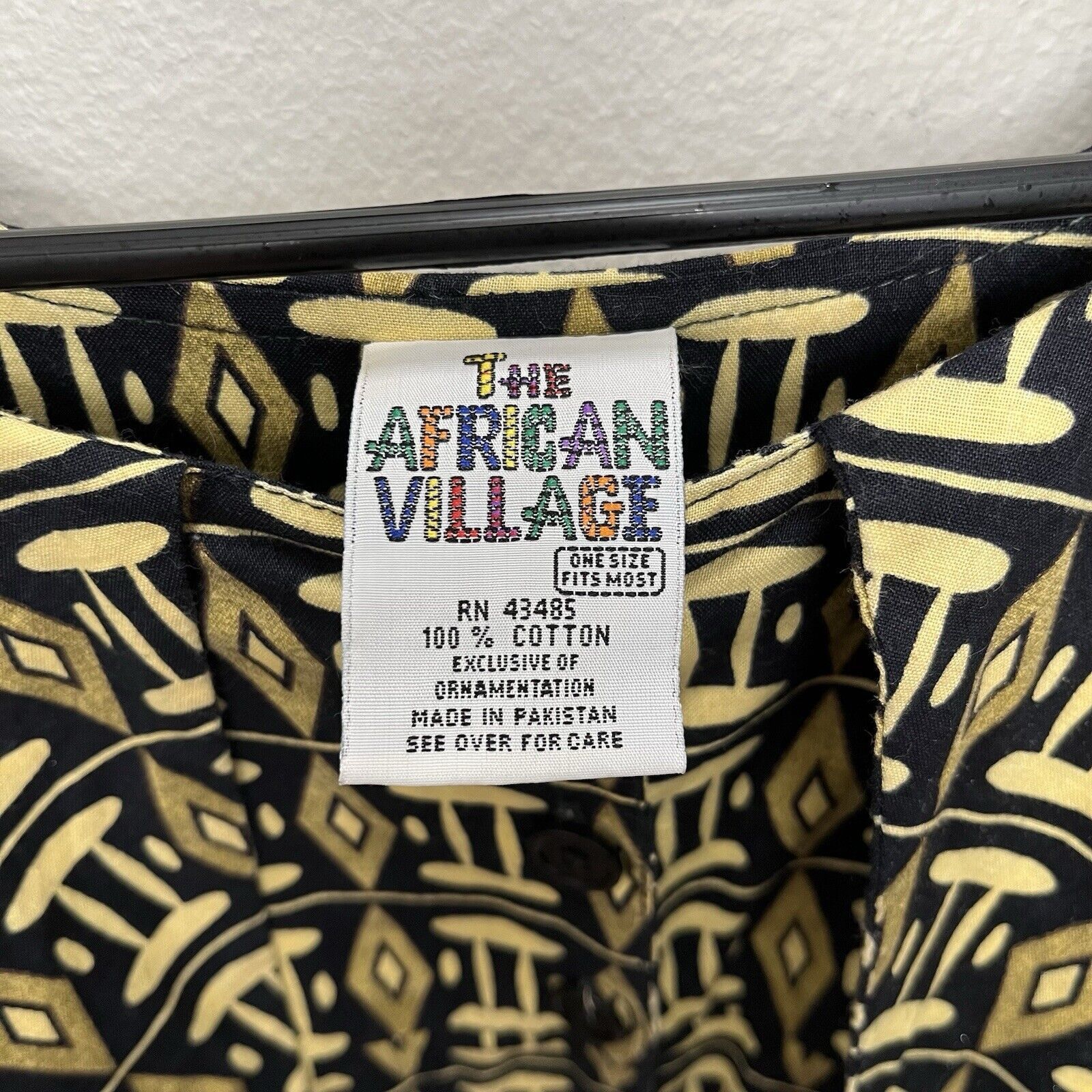 Vintage The African Village | Vintage Black Yel Dress & Skirt Set Size ONE SIZE - 3 Thumbnail