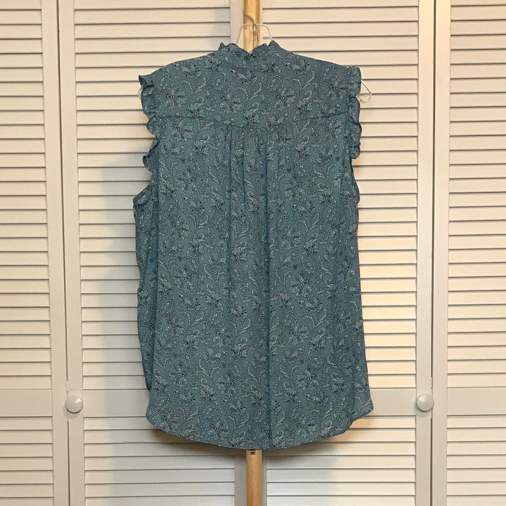 Other Philosophy Floral Ruffled High Neck Sleeveless Blouse 0X Size XS / US 0-2 / IT 36-38 - 2 Thumbnail