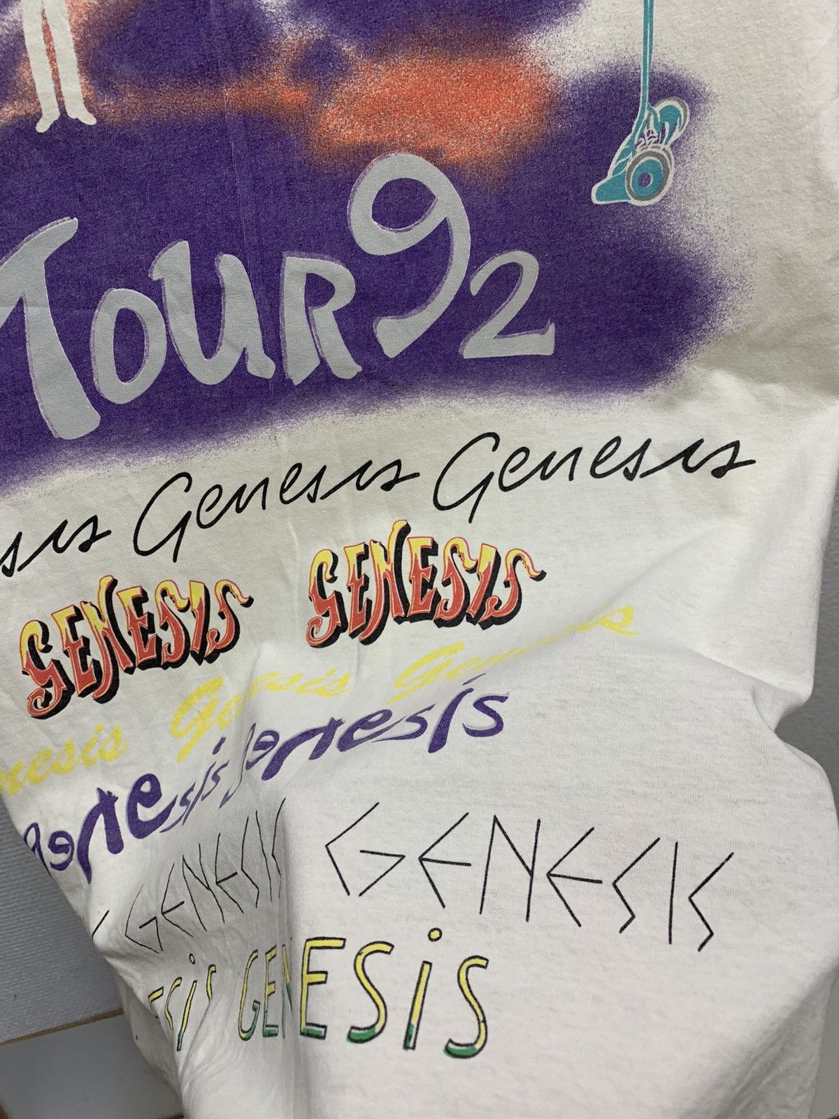 Band Tees Genesis 1992 fullprint single t-shirt M sz made in Usa tour Size US M / EU 48-50 / 2 - 14 Thumbnail
