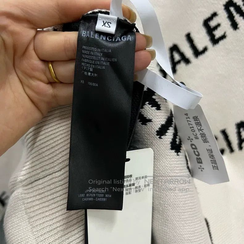 Balenciaga Balenciaga Logo Printed Knitwear XS Size Size US XS / EU 42 / 0 - 4 Thumbnail