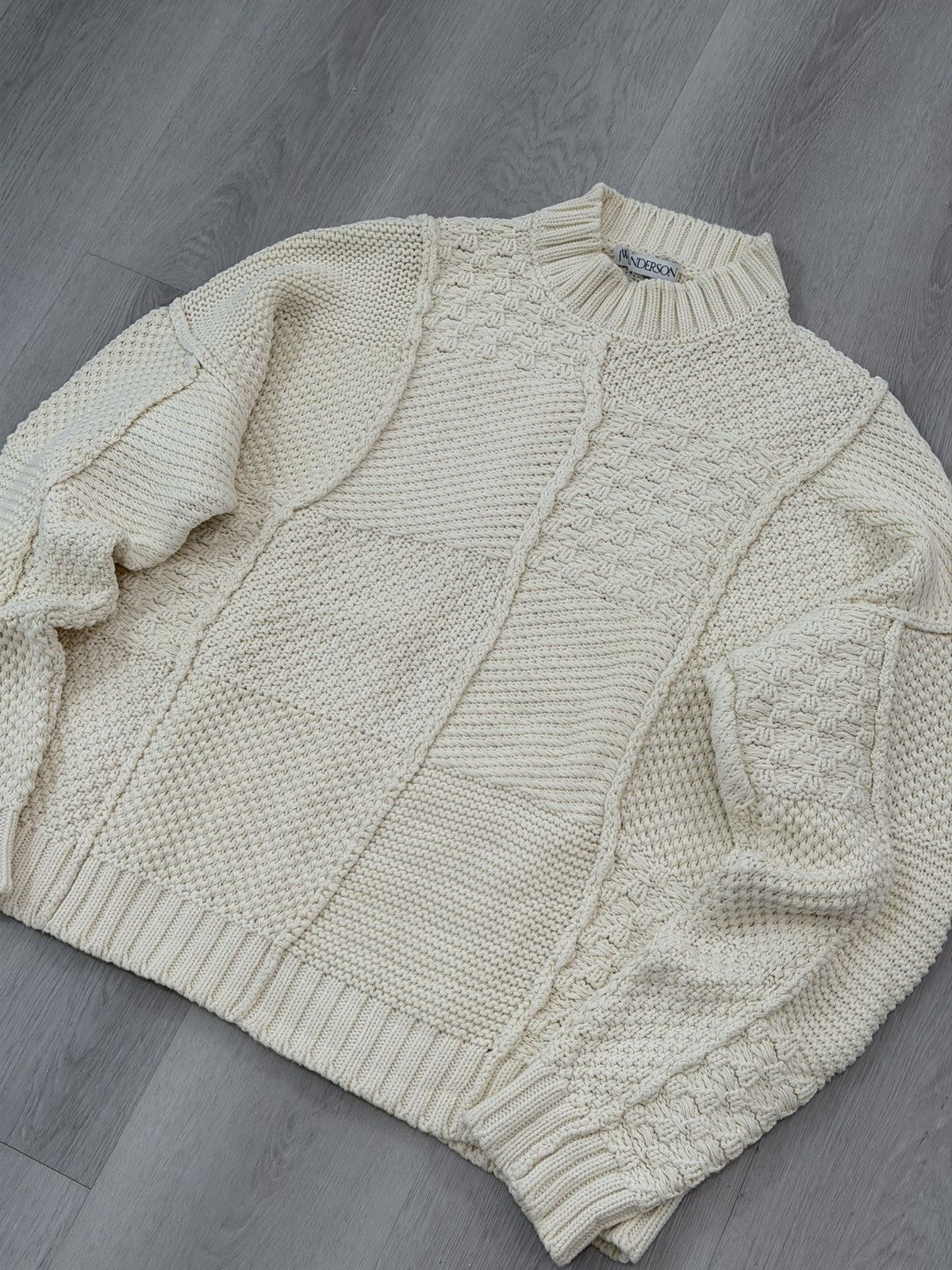 JW Anderson JW Anderson SS20 Cotton Patch Work Heavyweight Knit Sweater Size US XL / EU 56 / 4 - 2 Thumbnail