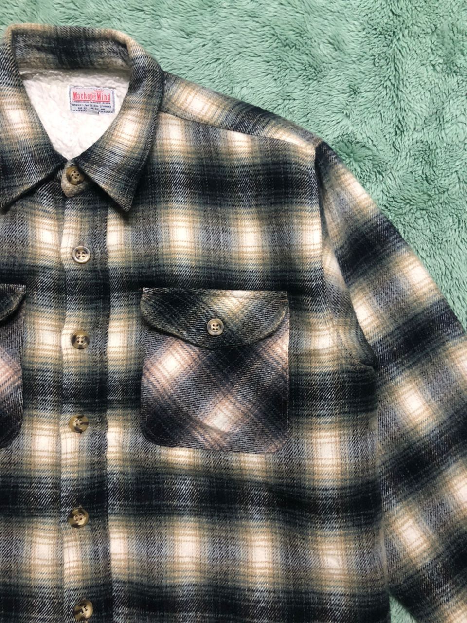 Japanese Brand Vtg Shadows Plaid Machope Mind Flannel Sherpa Lined Jacket Size US L / EU 52-54 / 3 - 5 Thumbnail