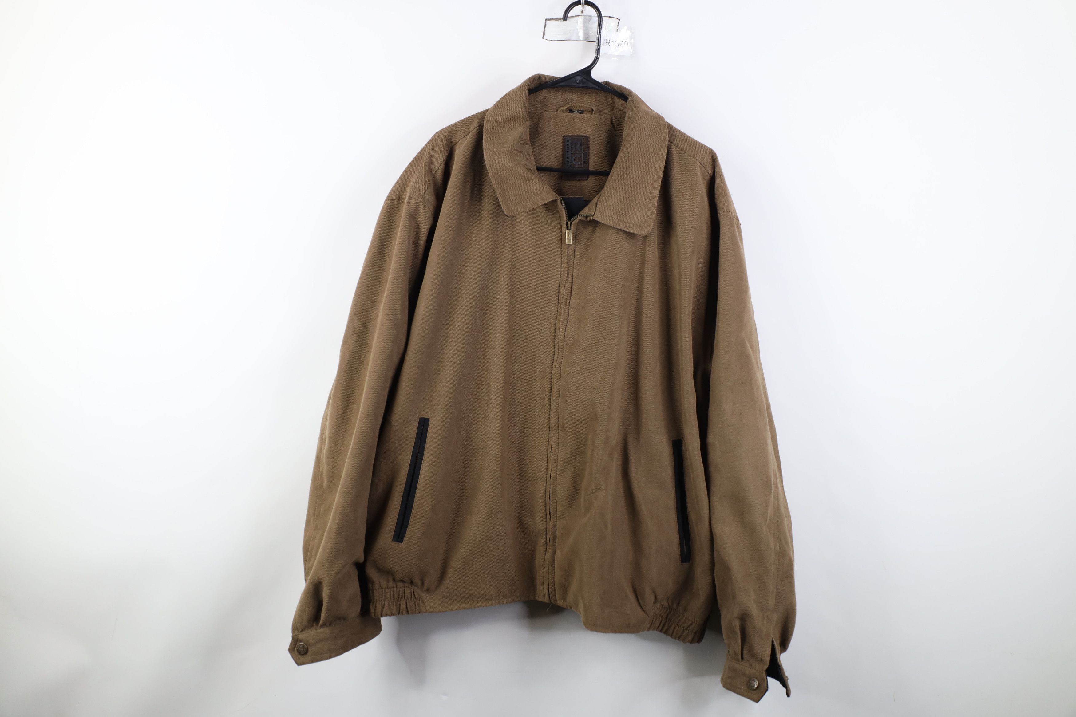 Vintage Vintage 90s Streetwear Whipcord Full Zip Bomber Jacket Brown Size US XXL / EU 58 / 5 - 1 Thumbnail
