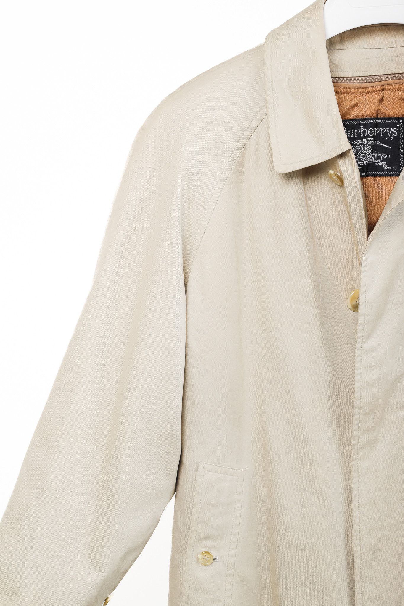 Burberry Burberry Vintage Beige Cotton-Blend Balmacaan Coat Size XL / US 12-14 / IT 48-50 - 5 Thumbnail