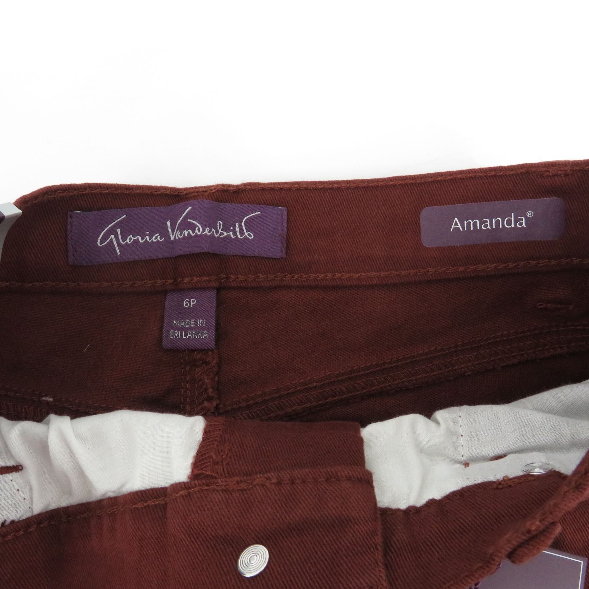 Gloria Vanderbilt Gloria Vanderbilt Amanda Tapered Leg Wine Jeans 6P Short New Size 28" / US 6 / IT 42 - 6 Thumbnail