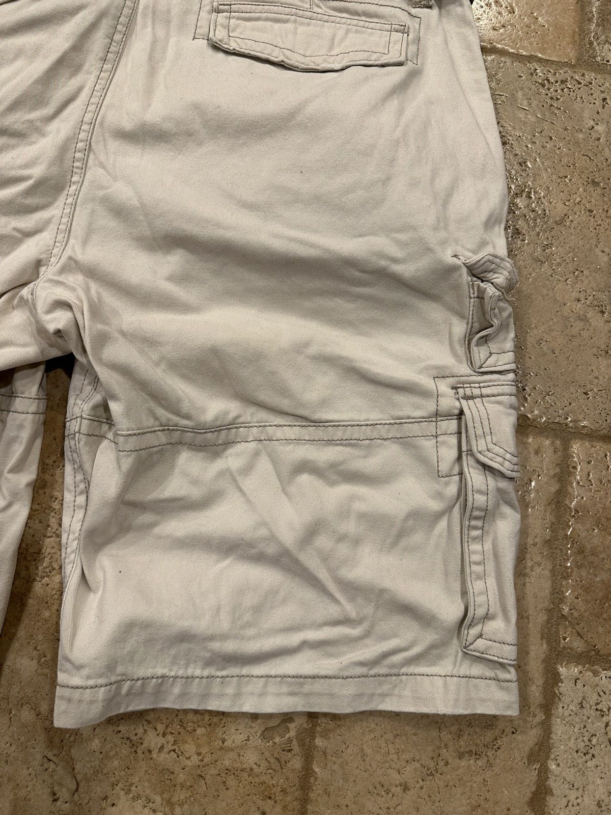 Vintage Vintage Plugg Dirty White Cargo Shorts with Belt Size US 36 / EU 52 - 7 Thumbnail