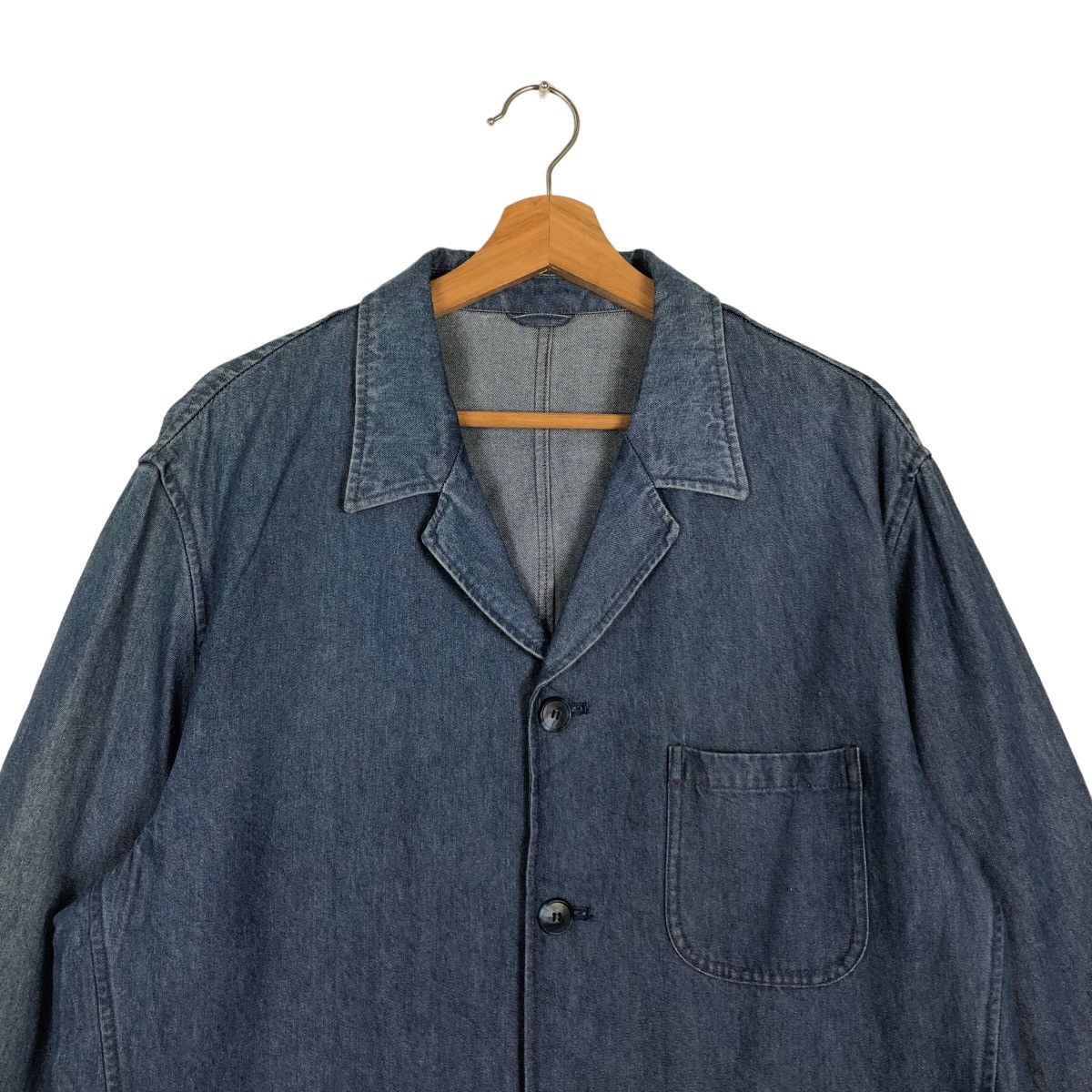 Issey Miyake 🔥Denim Chore Work Jacket Warm Hearted Man Issey Miyake Size US L / EU 52-54 / 3 - 3 Thumbnail