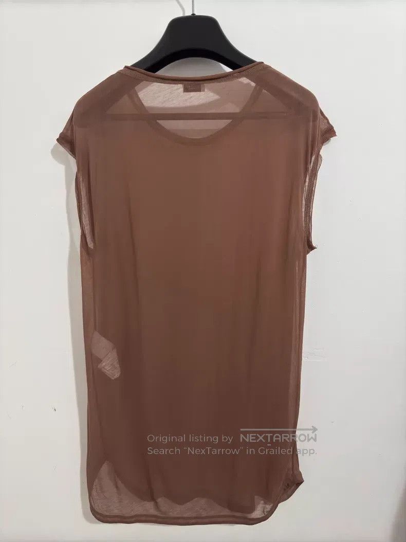 Saint Laurent Paris Saint Laurent Paris Brown Chiffon Destroyed Sleeveless Ves Size L / US 10 / IT 46 - 2 Thumbnail