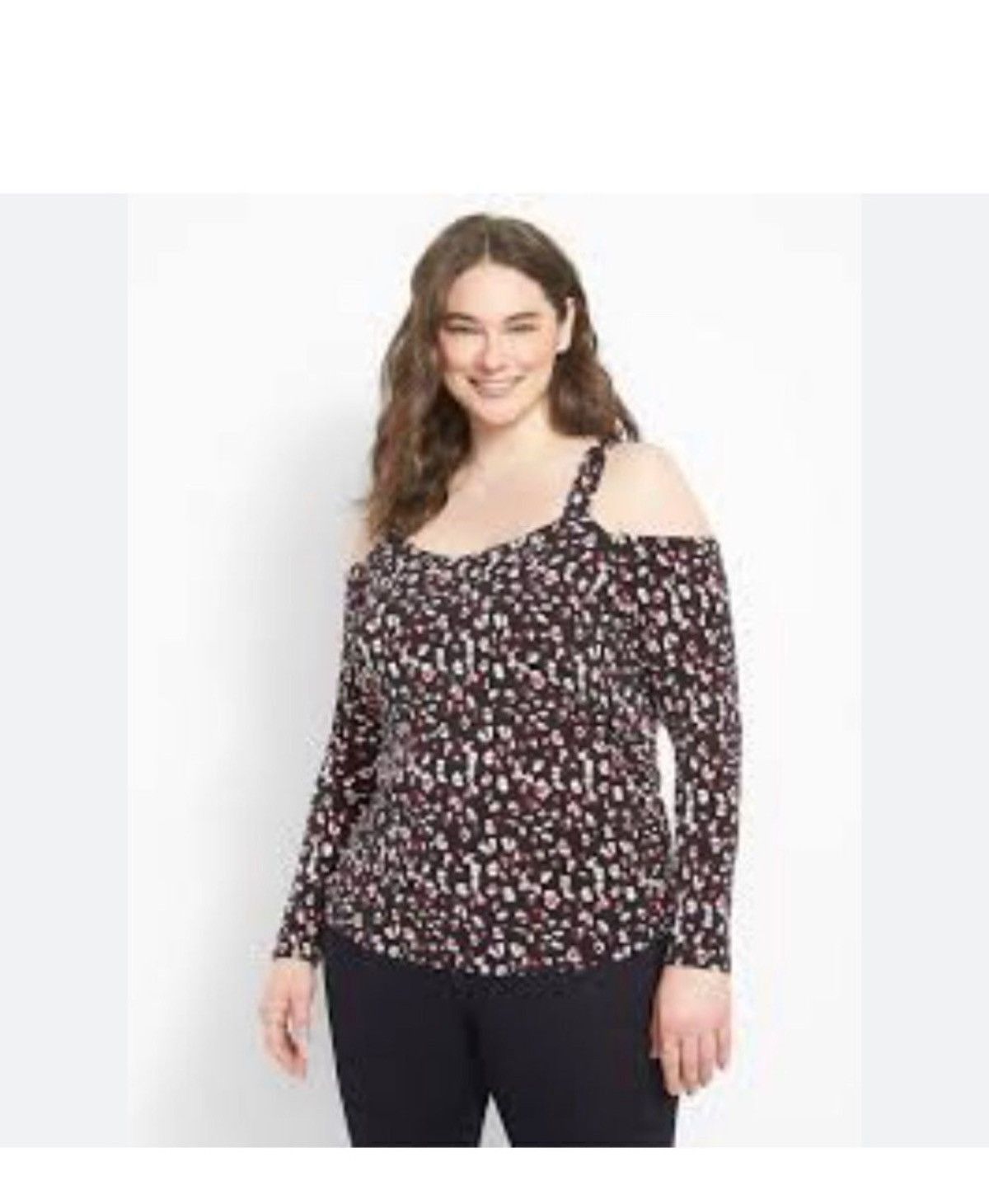 Other NWT Lane Bryant, cold shoulder blouse, illusion collection Size ONE SIZE - 1 Thumbnail