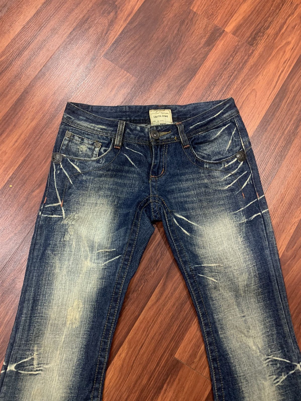 If Six Was Nine × Le Grande Bleu (L.G.B.) Lolita Flared Jeans Size 30" / US 8 / IT 44 - 3 Thumbnail