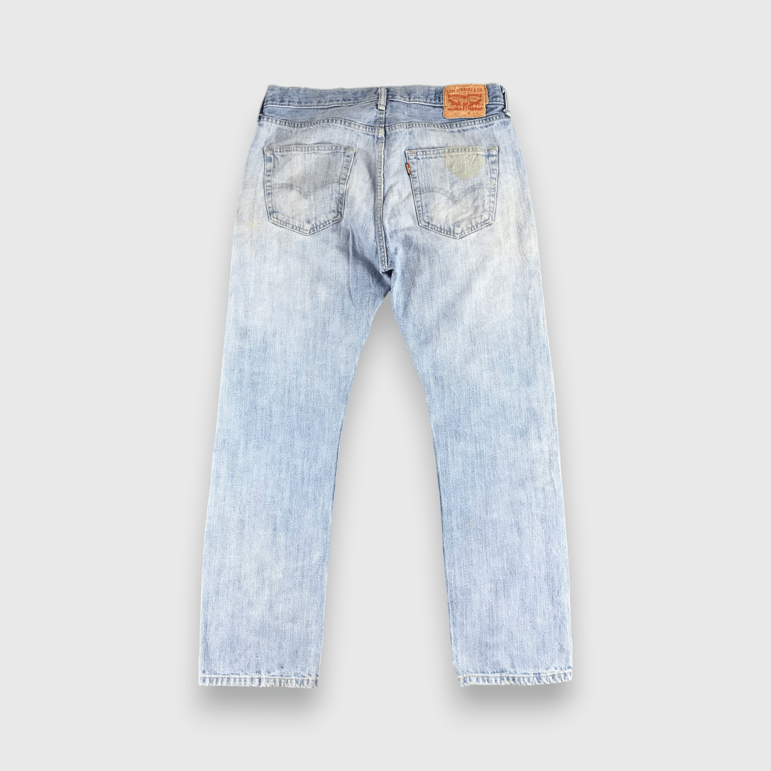 Levi's Levis 501 Jeans Faded Blue Denim -J318 Size US 33 - 2 Thumbnail