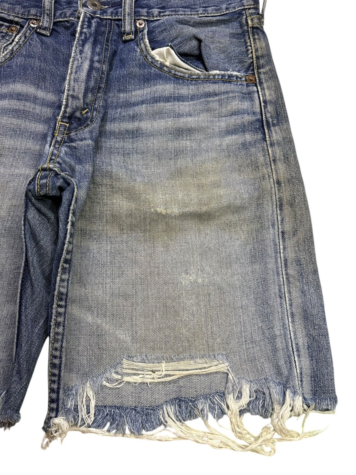 Levi's Vintage 90s Levis 503 Rusty Wash Distressed Baggy Jean Short Size US 29 - 9 Thumbnail