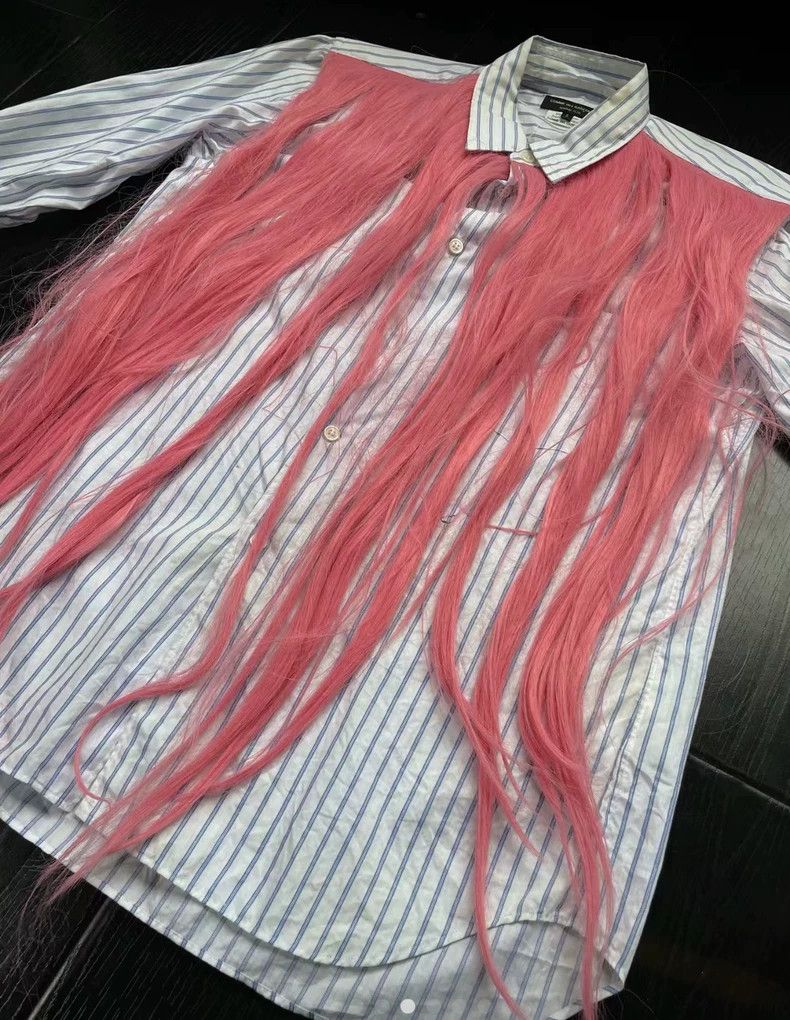 Comme des Garcons Comme Des Garcons CDG Pink Hair Wig Shirt Size US S / EU 44-46 / 1 - 3 Thumbnail