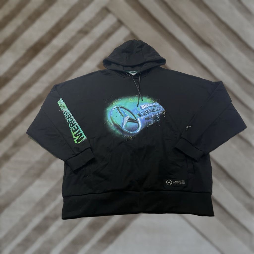 Puma PUMA MERCEDES AMG Petronas F1 Pullover Hoodie Sweatshirt MENS Medium Black Size US M / EU 48-50 / 2 - 1 Thumbnail