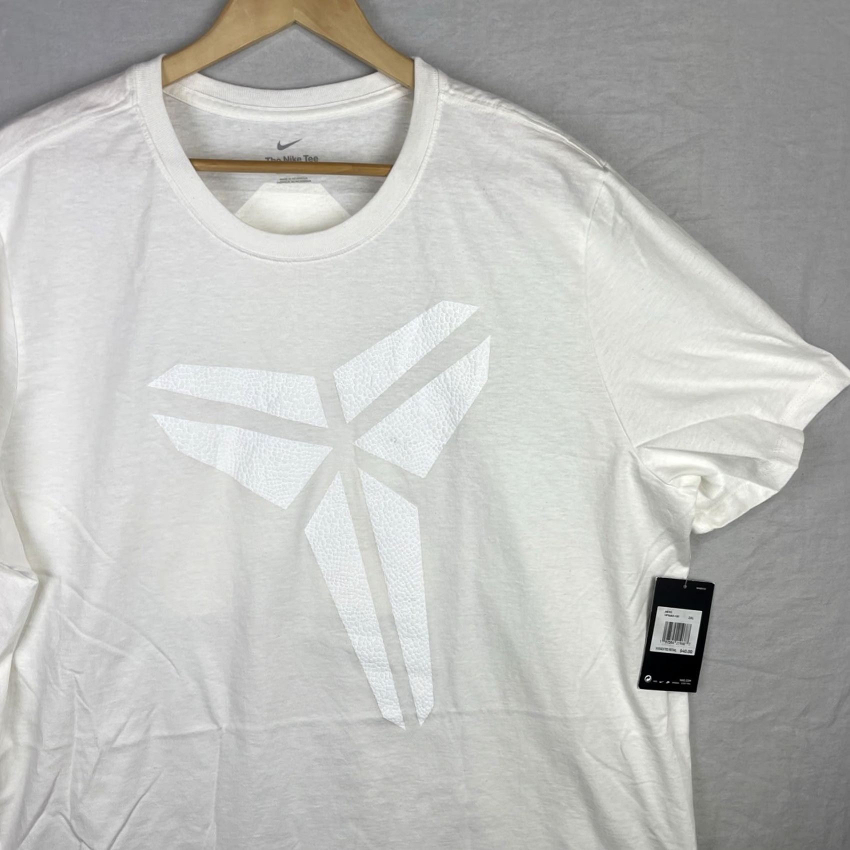 Nike Kobe Bryant Nike Shirt Mens 2XL White Halo Mamba HF6453-100 Short Sleeve Size US XXL / EU 58 / 5 - 3 Thumbnail