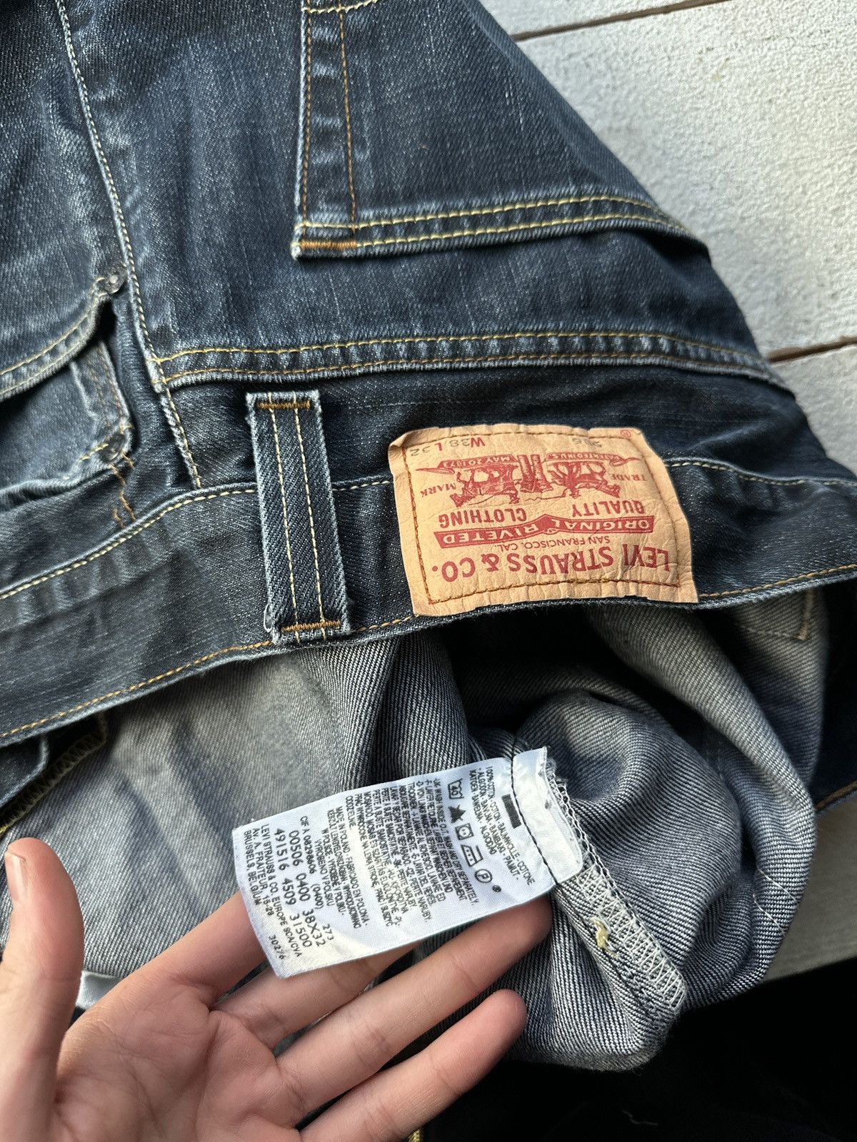 Levi's 🚨Vintage 90s Levis Jeans 506 LEGEND y2k dark Wash Denim Size US 35 - 7 Thumbnail