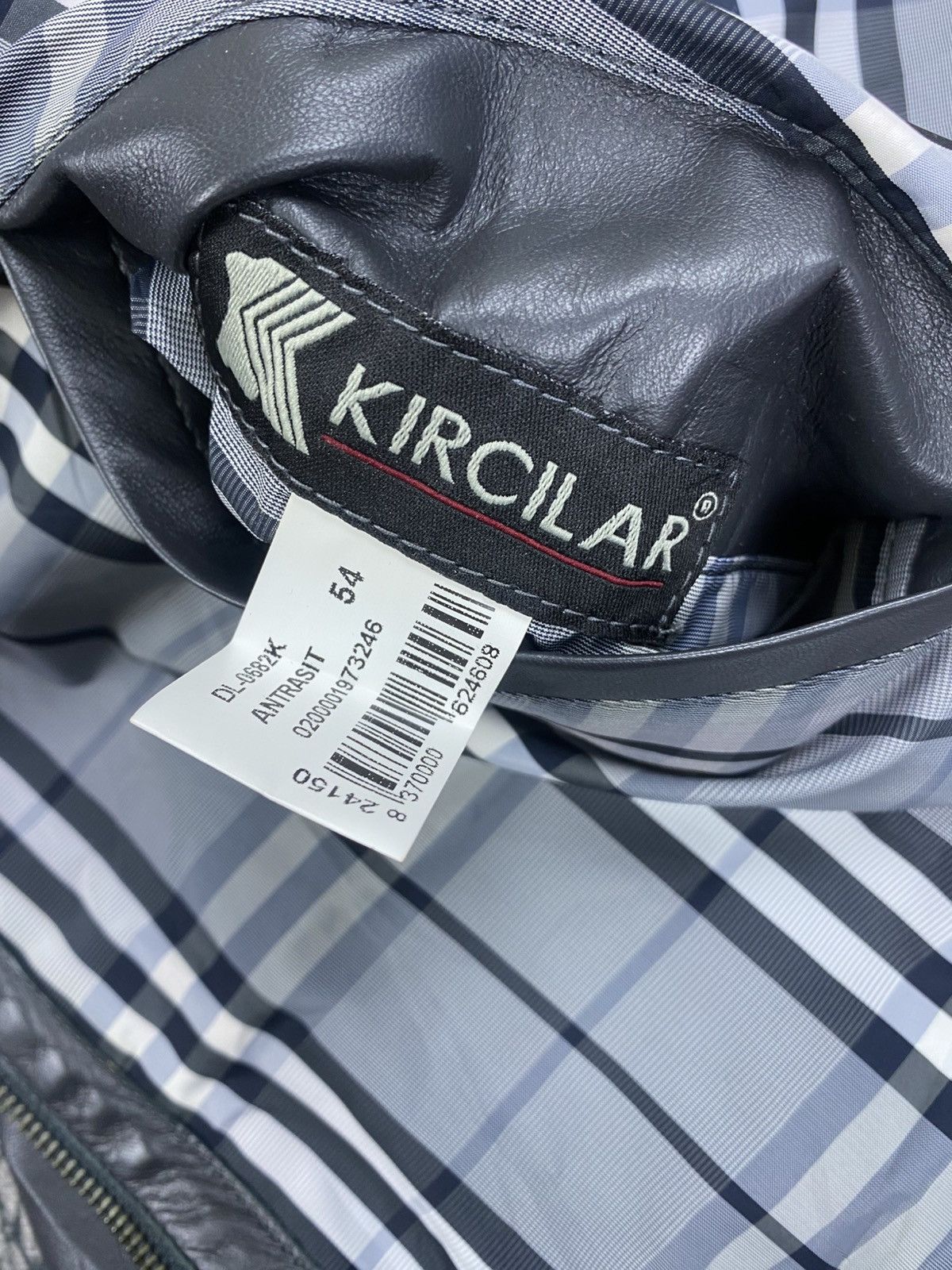 Japanese Brand Vtg Kircilar Grey Checked Reversible Zipper Leather Jacket Size US L / EU 52-54 / 3 - 9 Thumbnail