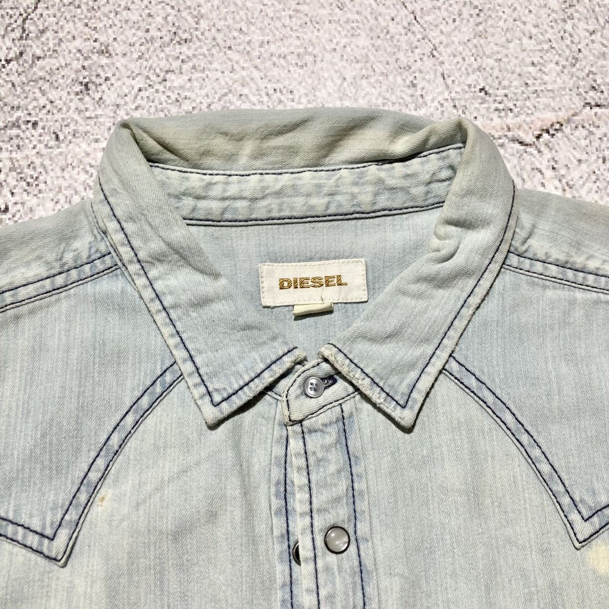 Diesel Vintage Diesel Cowboy Western Shirt Blue Washed Jeans Size US XL / EU 56 / 4 - 11 Thumbnail