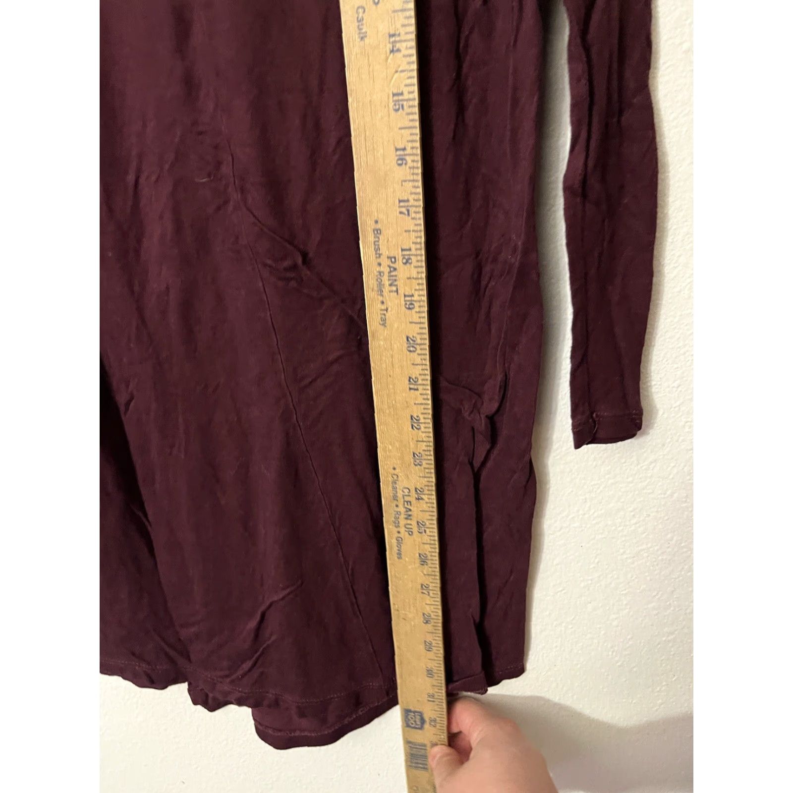 H&M H&M Maroon Long Sleeve Knit Bodycon Dress Knee-Length Women’s Medium Size M / US 6-8 / IT 42-44 - 4 Thumbnail