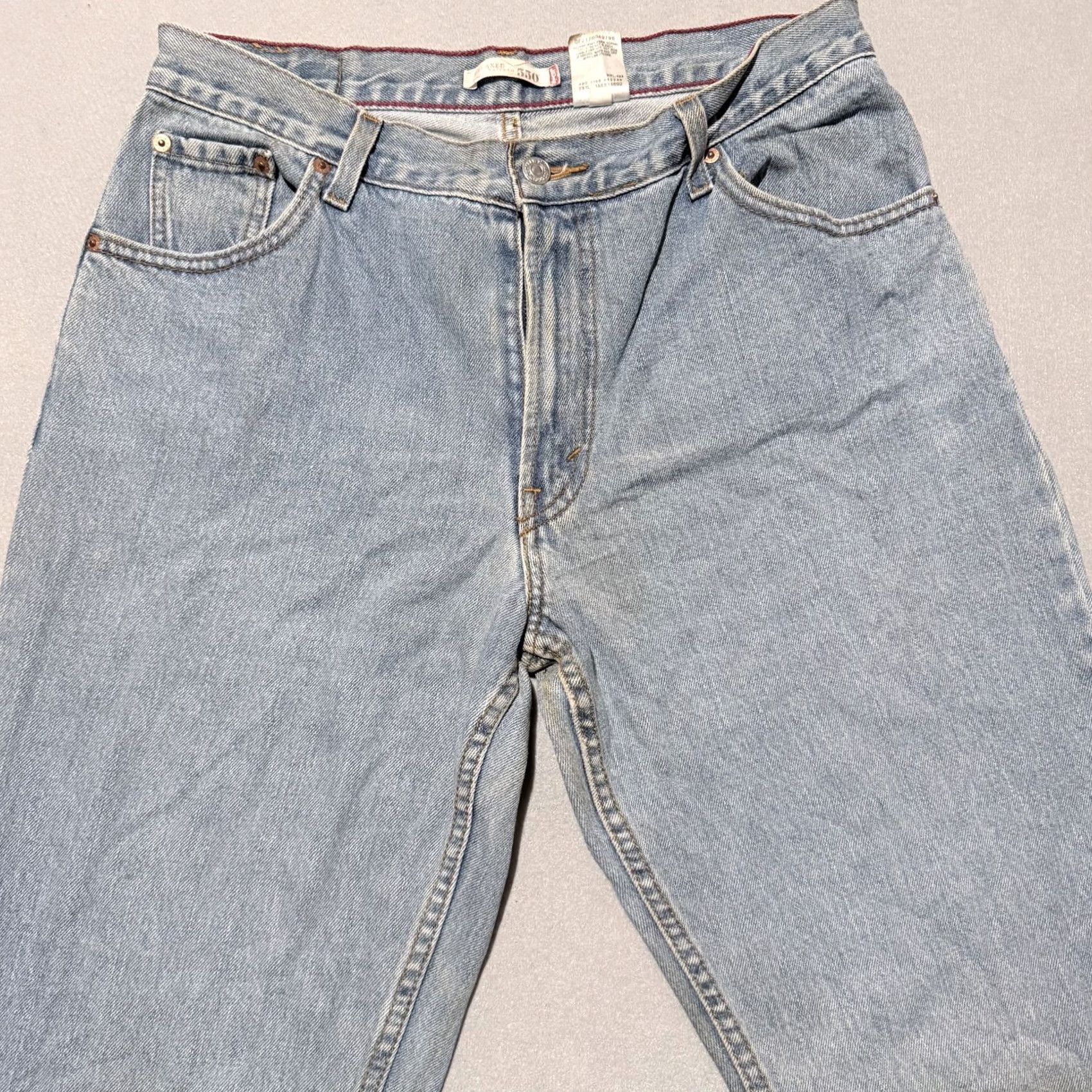 Levi's Levi's Jeans Womens Light Blue 550 Relaxed Tapered High-Rise 14L Denim 30in Inseam Buttons Zip 5-Pocket City 90s Vintage Women's Jeans Size 36" / US 14 / IT 50 - 2 Thumbnail