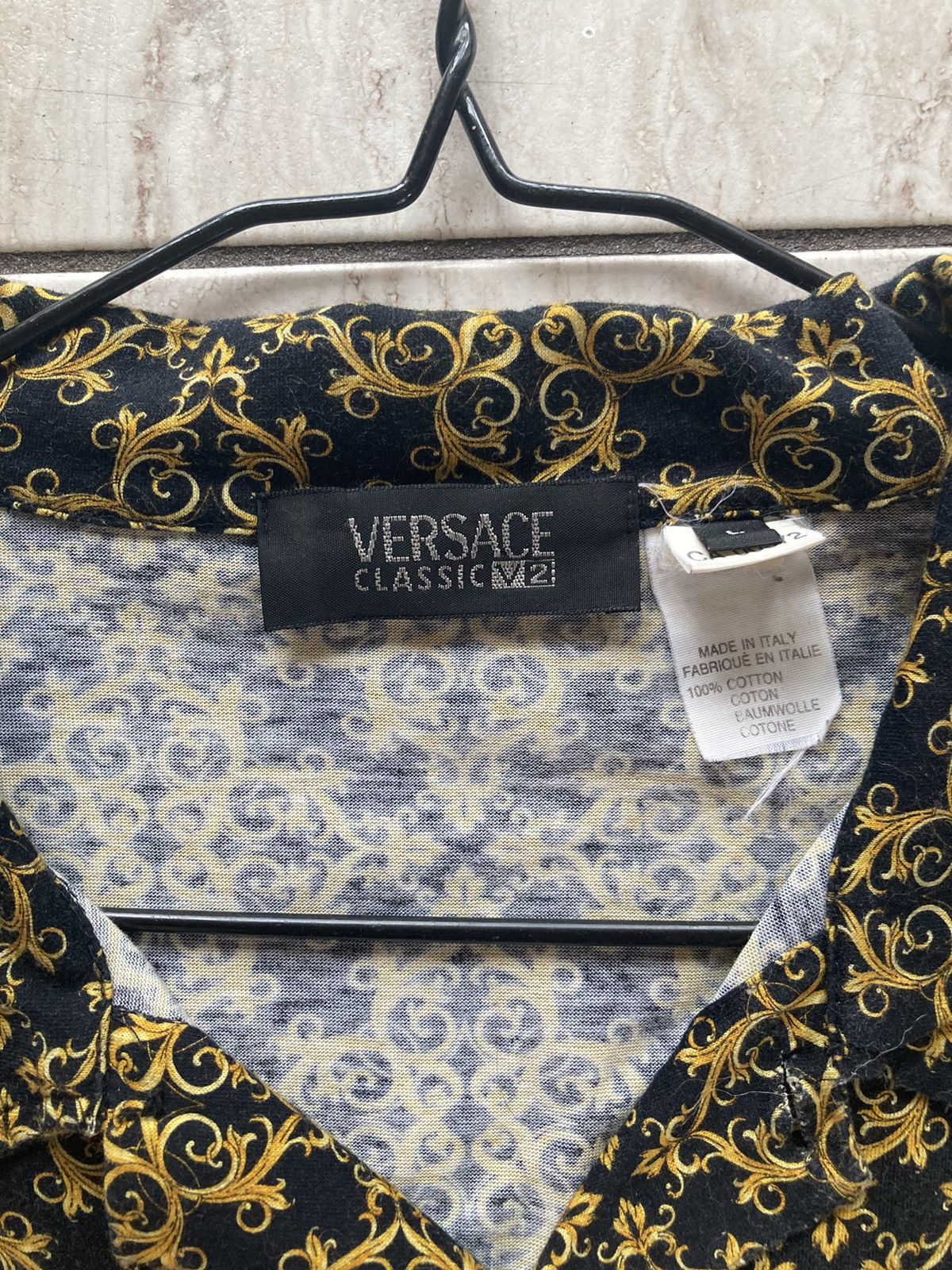 Versace 90’s Versace V2 Baroque Polo Size US L / EU 52-54 / 3 - 4 Thumbnail