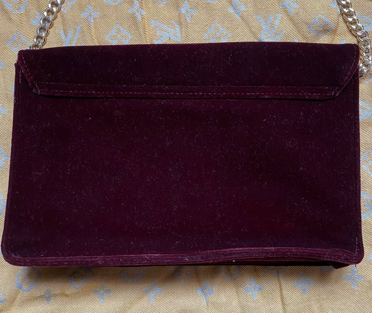 Jimmy Choo 📌 Jimmy Choo Parfums Velour Clutch Bag with Chain Strap Size ONE SIZE - 3 Thumbnail