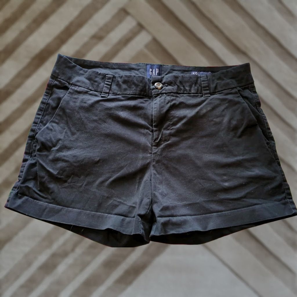 Gap GAP Black Shorts Women's Relaxed Girlfriend Size12 Size 34" / US 12 / IT 48 - 1 Thumbnail