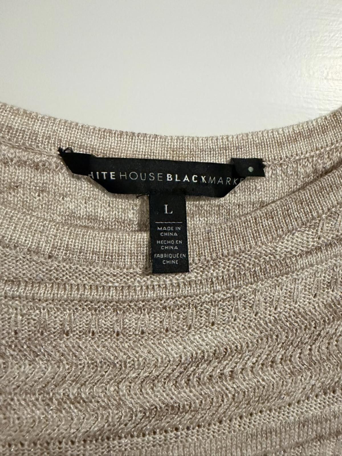 Other White House Black Market Beige Knit Sweater Dress Size Large Size L / US 10 / IT 46 - 2 Thumbnail