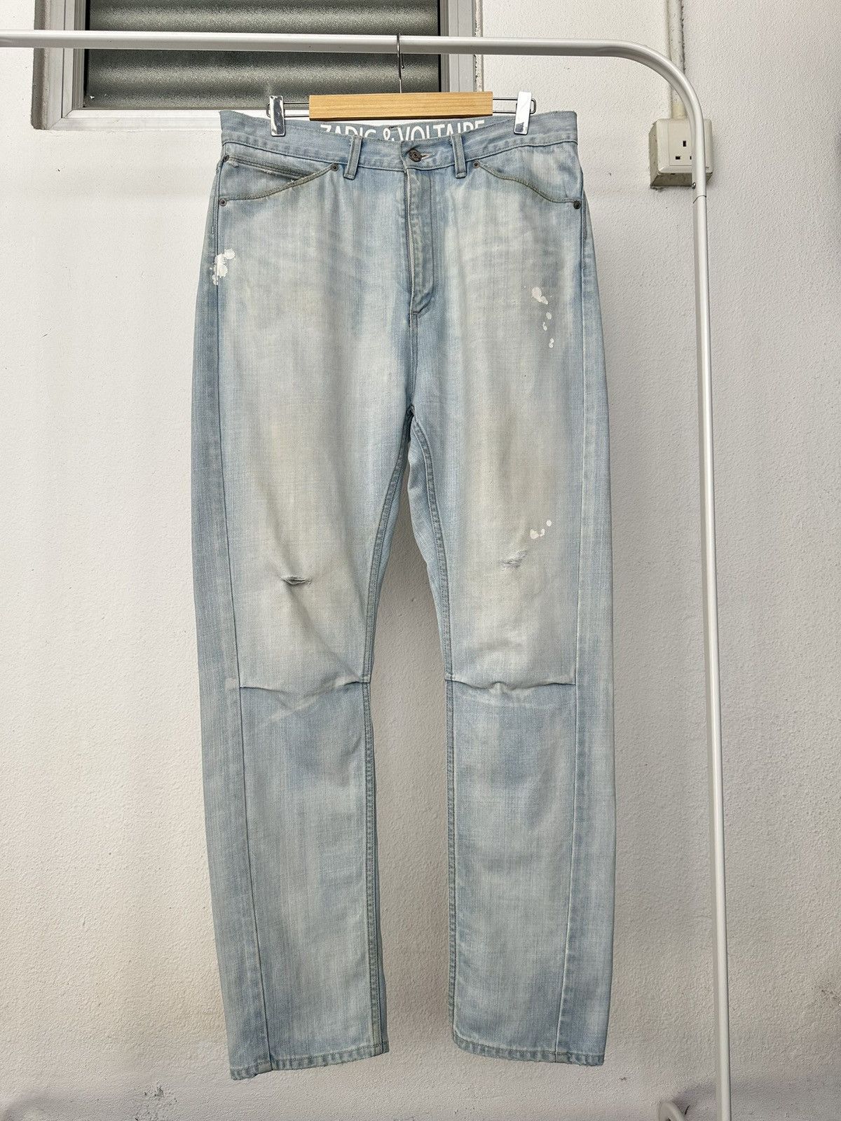 Zadig & Voltaire 00's Zadig & voltaire washed blue denim jeans Size US 35 - 11 Thumbnail