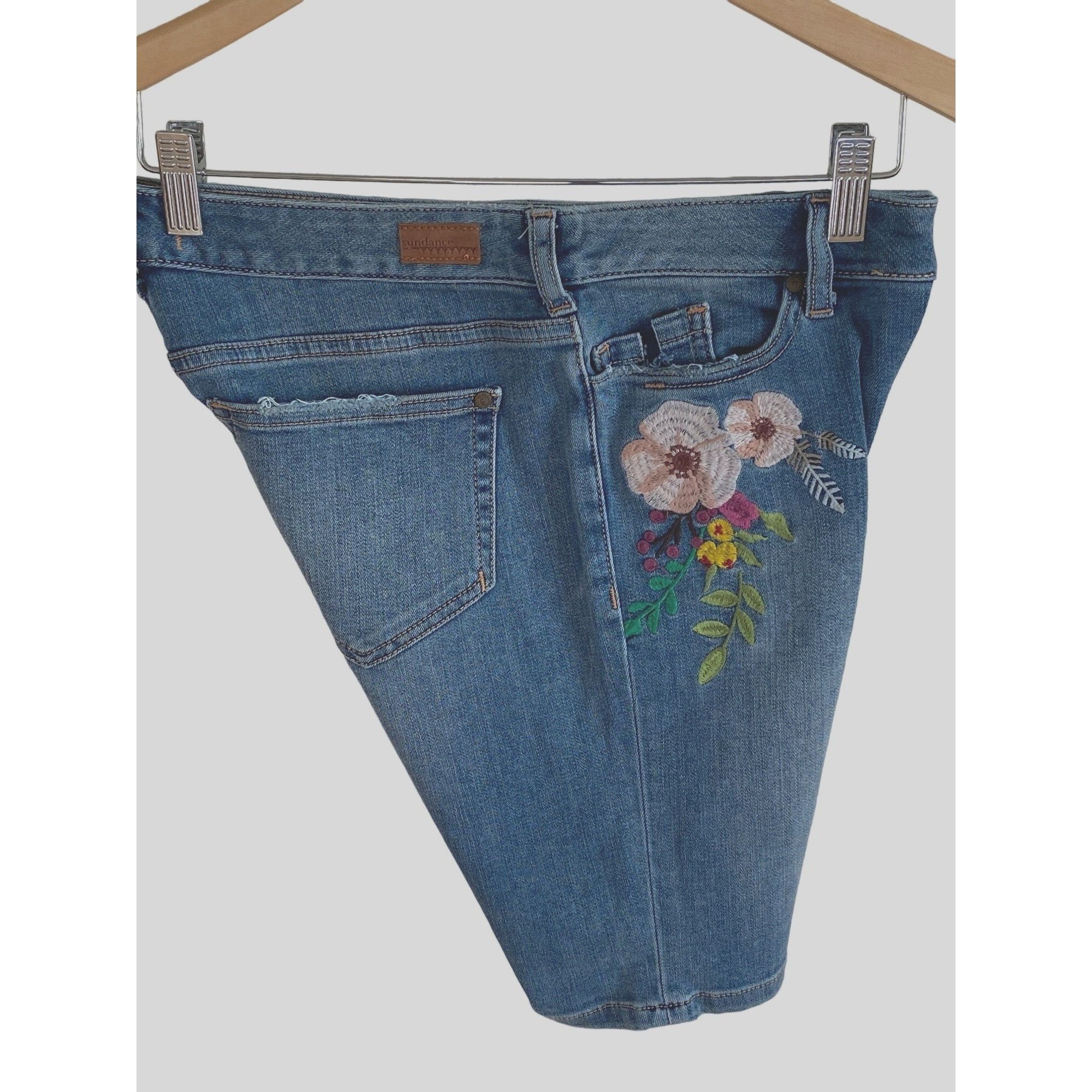 Other Sundance Shorts 27 Embroidered Denim Bermuda Western Rockabi Size 27" / US 4 / IT 40 - 11 Thumbnail