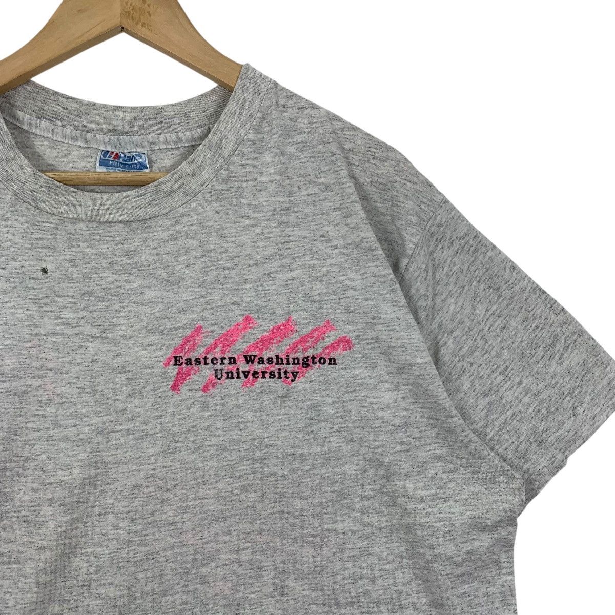 Vintage Vintage 80s EASTERN WASHINGTON UNIVERSITY Ewu Hanes Tshirt Size US L / EU 52-54 / 3 - 5 Thumbnail