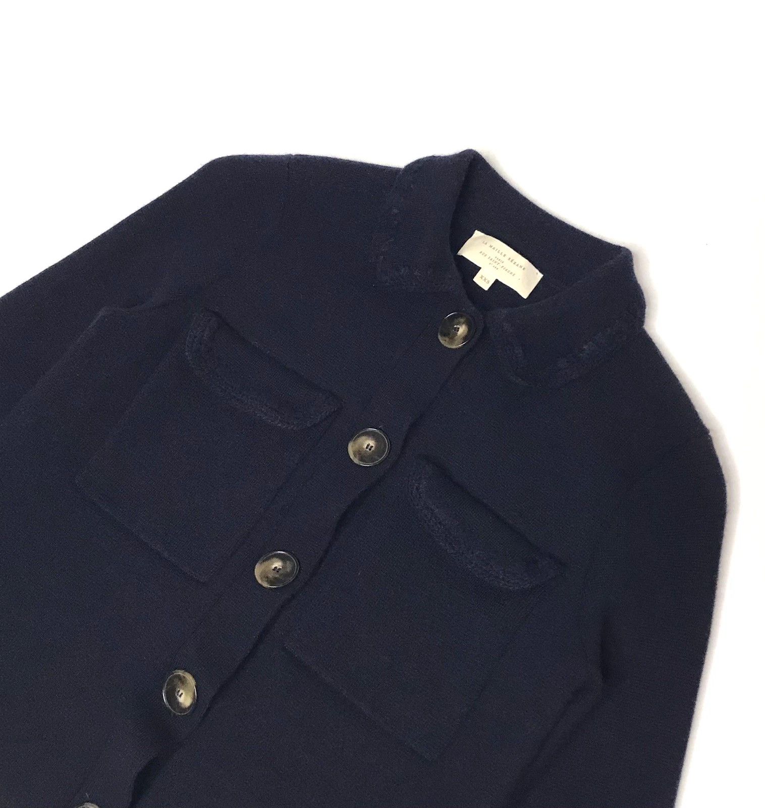 Sezane La Maille Sezane Betty Cardigan Merino Wool Sz Xss Blue Navy Size XXS / US 00 / IT 34 - 5 Thumbnail