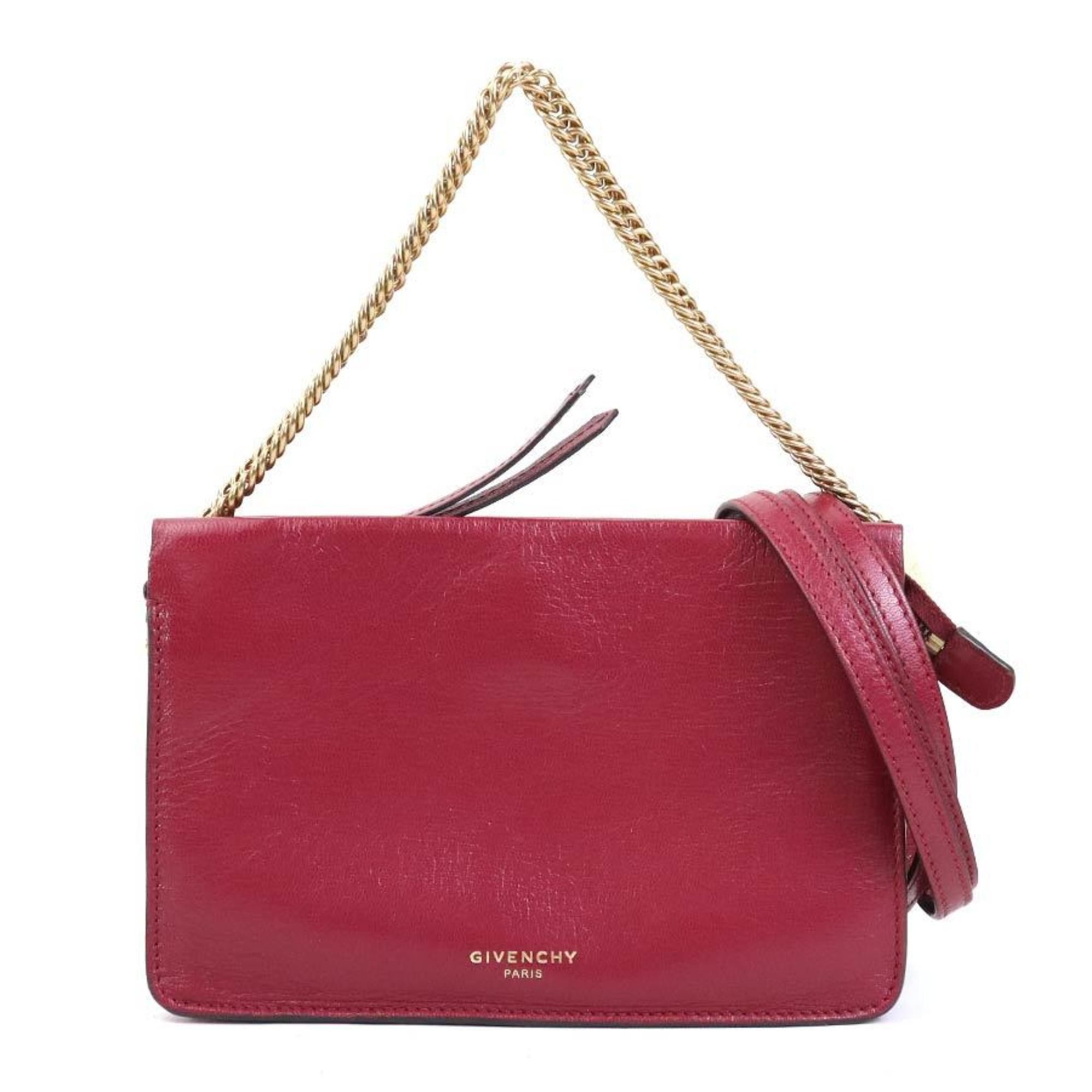 Givenchy Givenchy shoulder bag in leather and suede wine red red, women's, 56357a Size ONE SIZE - 1 Thumbnail