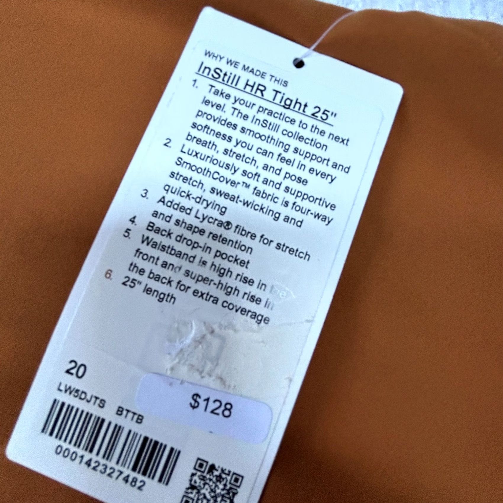Lululemon Lululemon Women's Instill High-Rise Tight 25" Copper Brown Leggings Size 20 New Cotton? Size 42" / US 20 - 4 Thumbnail