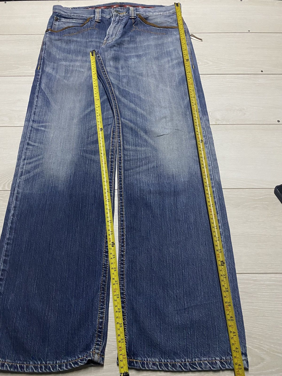 Edwin Vintage Edwin XV Fade Made Wash Distressed Baggy Jeans Size US 35 - 14 Thumbnail