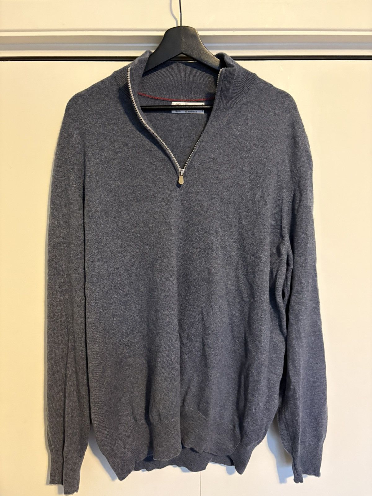 Brunello Cucinelli Brunello Cucinelli 100% Cashmere Quarter Zip Sweater XL Size US XL / EU 56 / 4 - 1 Thumbnail