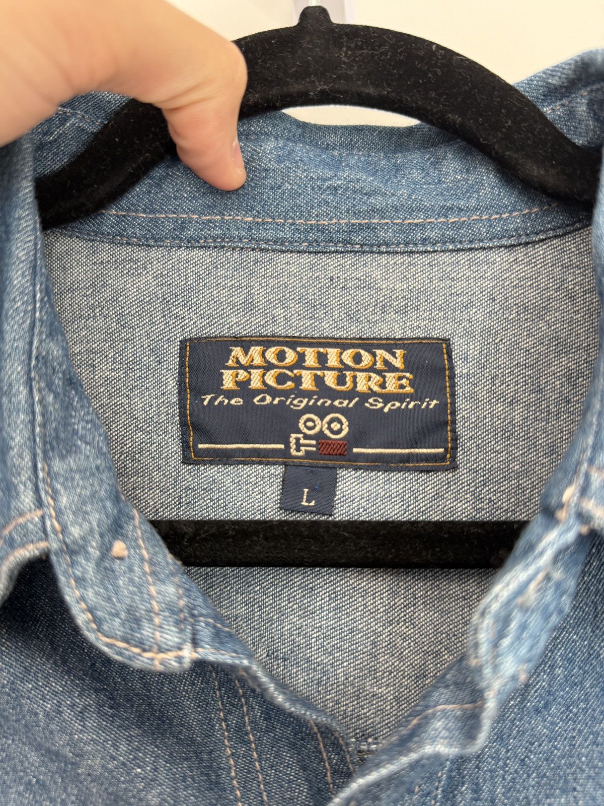 Vintage Denim Shirt Size US L / EU 52-54 / 3 - 4 Thumbnail