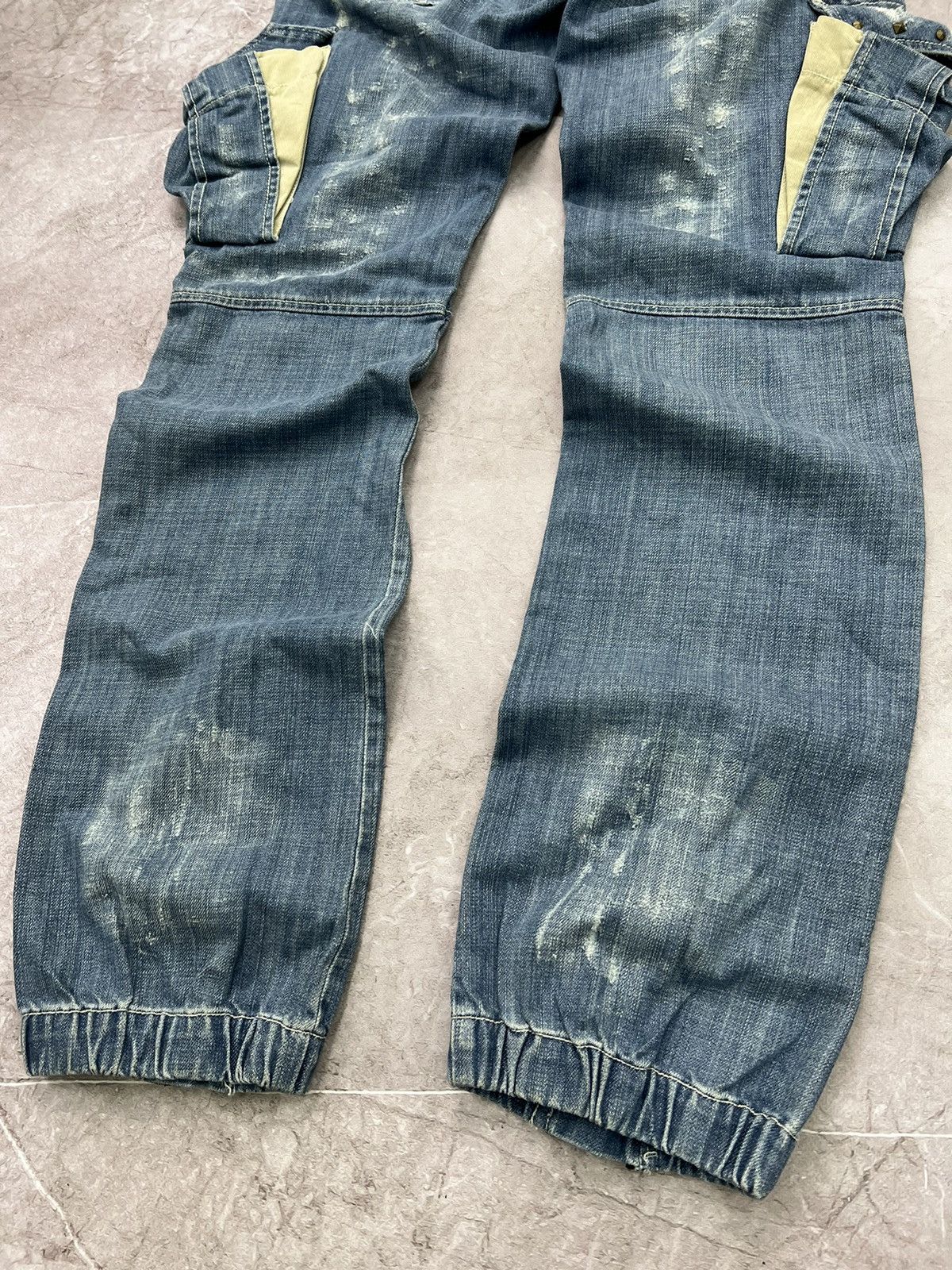 Japanese Brand × Tornado Mart × Vintage 90s Rare DENIM CARGO JEANS tornado mart STYLE Size US 32 / EU 48 - 11 Thumbnail