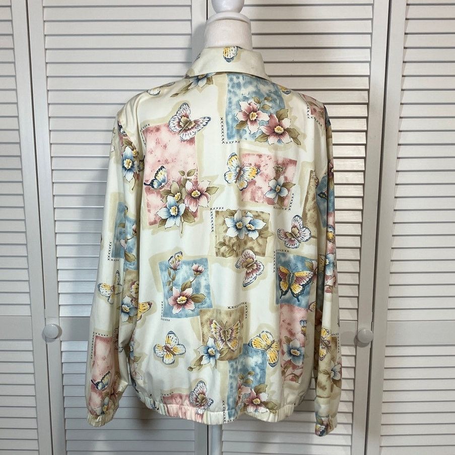 Other Alfred Dunner Vintage Butterfly Pastel Women Jacket 14 Size XL / US 12-14 / IT 48-50 - 2 Thumbnail