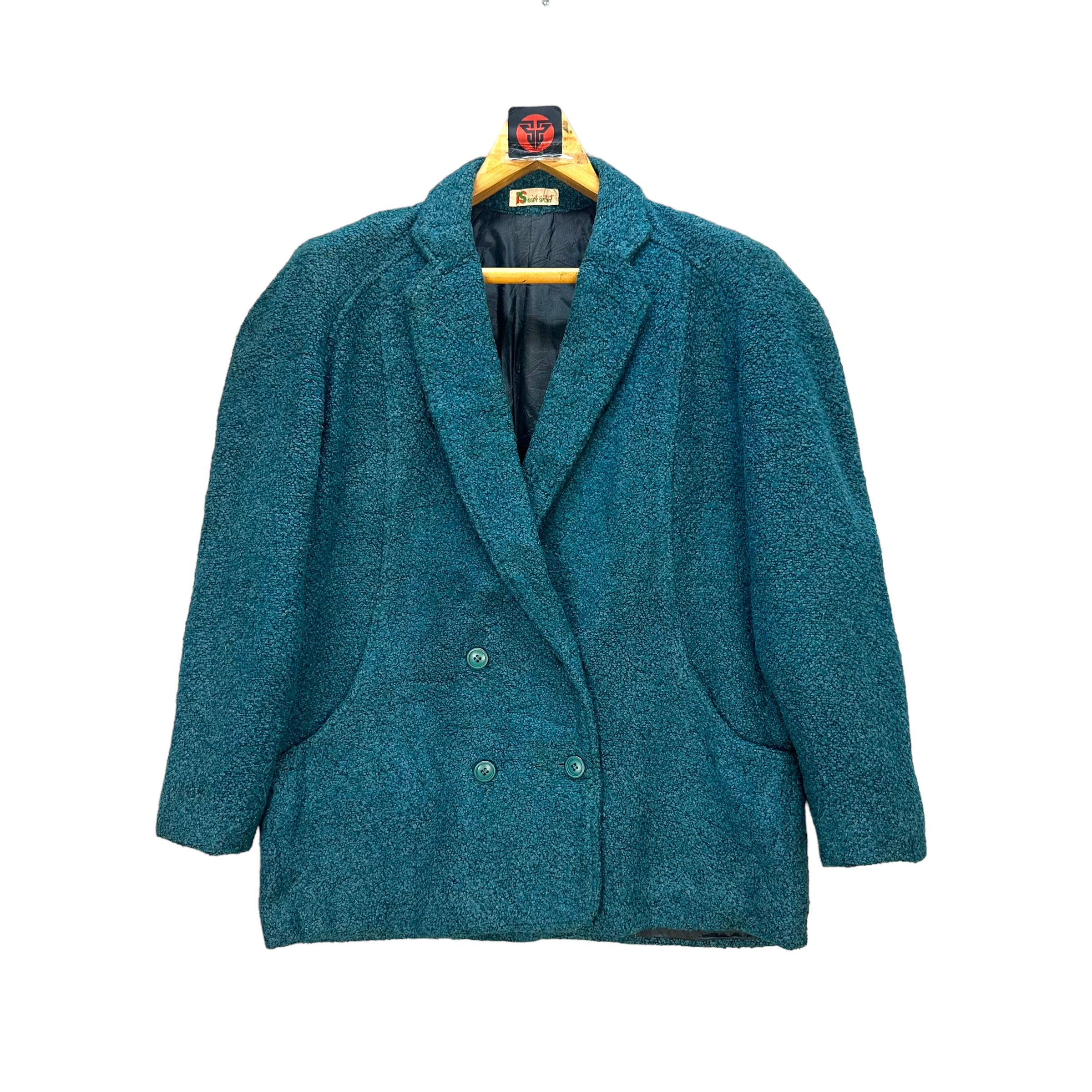 Issey Miyake RARE💥 80's ISSEY SPORT DOUBLE BREASTED COAT JACKET 7664-162 Size M / US 6-8 / IT 42-44 - 1 Thumbnail